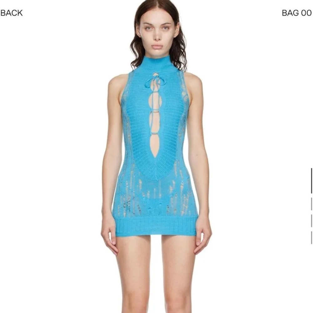 Danielle Guizio blue knit dress